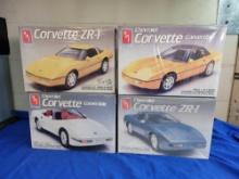 4 AMT Plastic Model Kits SEALED Corvette ZR-1 Cars