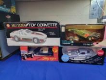 4 Corvette items MIB Telephone Shell Adv Funny Car +