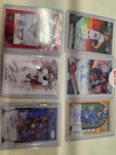 6 assorted sports cards