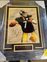 Ben Roethlisberger signed and framed photo, cert