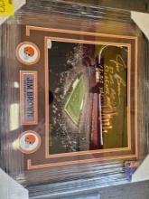 Jim Brown signed print, framed, cert