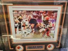 Brian Sipe signed print, framed, cert