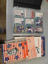 Baseball programs, binder of Baseball cards