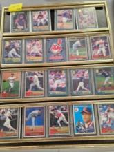 Baseball cards with holder