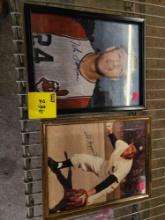 2 signed baseball photos
