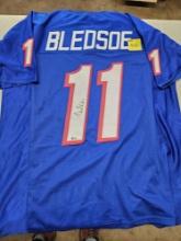 Bledsoe signed jersey, cert
