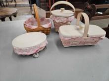 Longaberger baskets, bid x 4