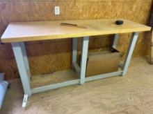 6ft Wood top work bench