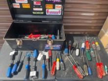 Large Assortment of Screwdrivers and Nut Drivers with Toolbox