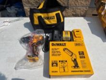 DeWalt Impact Driver and LED Held Area Light with 20V Battery and Charger