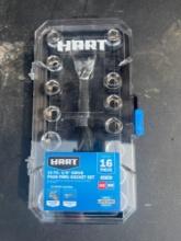 Hart 16 Piece 3/8 Pass Through Socket Set