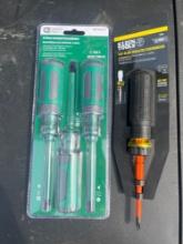 NIB Commercial Electric and Klein Tools Insulated Screwdrivers