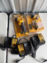 (2) DeWalt Flashlights / (3) DeWalt Battery Chargers / DeWalt Tool Bag