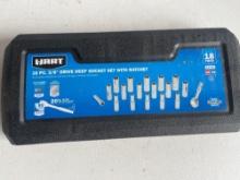 Hart 18 Piece 3/8 Deep Socket Set