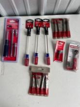 Craftsman Extension Bar Set, Screwdrivers, Nail Sets, Socket Adapter