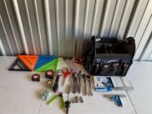 Irwin Tool Bag - Craftsman Ratchets - Squares - Tapes - X-Acto Knives