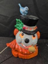 Vintage ceramic light up Snowman