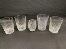 Cut glass tumblers