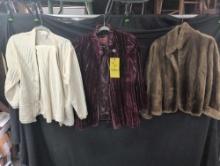 Halston M outfit, Sasson, (Borgazia and Engel) - Fetzer size 12 vintage fur coat