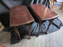 Pair of drop leaf end tables