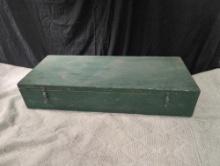 Primitive green painted foot locker