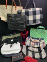 Tote of 11 assorted designer handbags