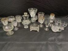 2 Boxes of Teasel wines, engraved, Spooner, figural Caeser palace cup