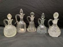 EAPG 5 Cruets with original stoppers