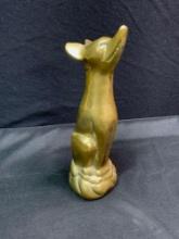 Vintage brass fox figure