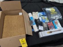 Door and bath mats, hooks, abdominal mat, toilet brush