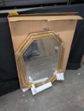 Large gold leaf France decorative mirror
