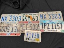Ohio Truck and Trailer plates with 1 Florida, 1 motorcycle plate