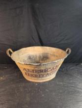 Antique American Heritage painted wash tub