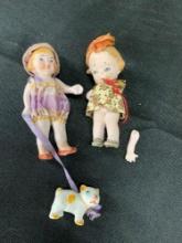 Small porcelain antique dolls