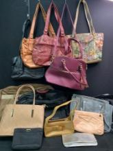 Tote of Assorted ladies handbags