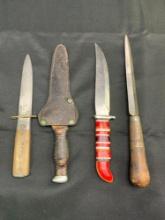 Assorted vintage fixed blades