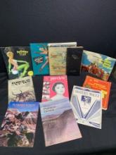 Group of advertising and paper items