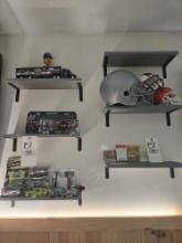Signed "Baker Mayfield" rookie cards, helmets and NASCAR items.