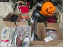 Holiday Decor, Lighted Village, Air Purifier, Books, and Kitchenware