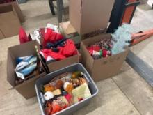 7 boxes of assorted holiday decor