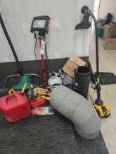 Bolens Weed Whip, Craftsman Work Light, Fuel Cans, Sprayers