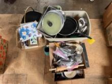 Assortment of Kitchen Items - Corellware, Pots, Pans, Flatware,