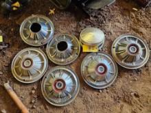 Assortment of Vintage Ford Hubcaps