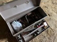 2 Tool Boxes with a socket set and hand drills