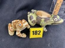 2 Brush Frogs, 8" and 5"