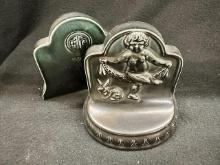 A E Tile Bookends
