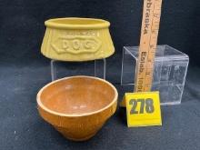 Small Bowl & Dog Dish