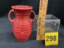 6" McCoy vase - ribbed