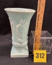 McCoy Sailboat aqua 9" vase