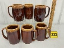 6 Hull brown drip Mugs